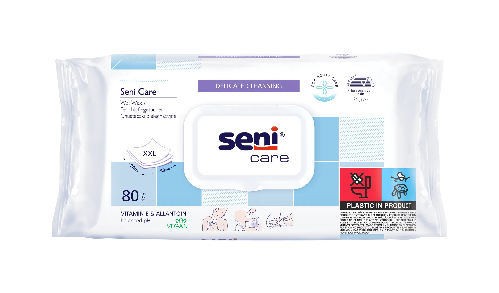 Seni Care vochtige doekjes XXL | 80 st.