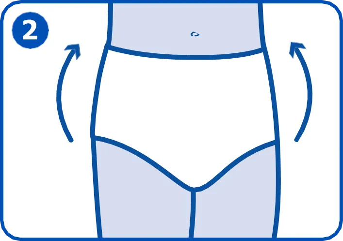 Attends underwear stap 2