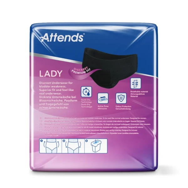 Attends Lady Discreet Underwear maat M | 946ml 💧💧💧 achterzijde