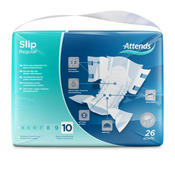 Attends Slip Regular 10 maat L | 3750ml 💧💧💧💧 achterzijde