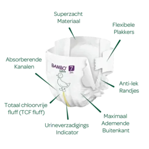 BAMBO Nature luiers maat 7 3XL | 18+ kg | Voordeelpak eigenschappen