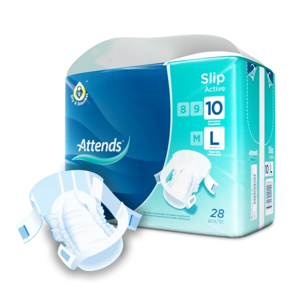 Attends Slip Active 10 maat L | 3750ml 💧💧💧💧