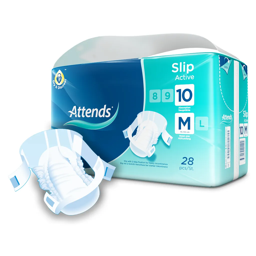 Attends Slip Active 10 maat M | 2900ml 💧💧💧💧